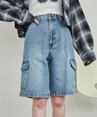 【ウィゴー/WEGO】のヴィンテージウォッシュカーゴハーフパンツ デニム淡色|ID: prp329100004455403 ipo3291000000033410265