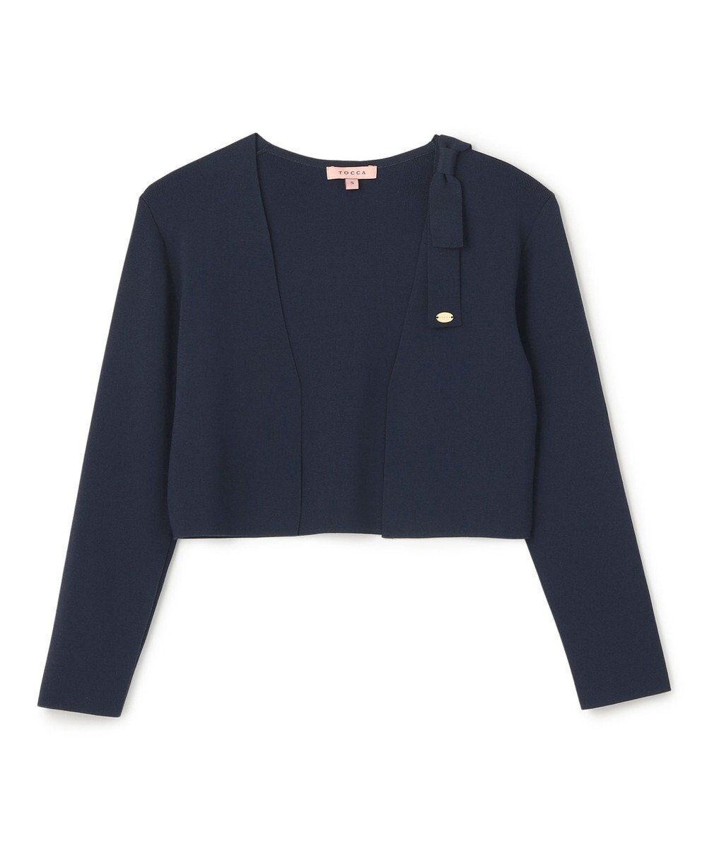 【トッカ/TOCCA】の【洗える】BOW KNOT KNIT ボレロ インテリア・キッズ・メンズ・レディースファッション・服の通販 founy(ファニー) 　ファッション　Fashion　レディースファッション　WOMEN　アウター　Coat Outerwear　ボレロ　Bolero jackets　トップス・カットソー　Tops/Tshirt　ニット　Knit Tops　2025年　2025　2025春夏・S/S　Ss,Spring/Summer,2025　ボレロ　Bolero　夏　Summer　春　Spring　S/S・春夏　Ss・Spring/Summer　洗える　Washable　ネイビー系|ID: prp329100004455422 ipo3291000000031174737