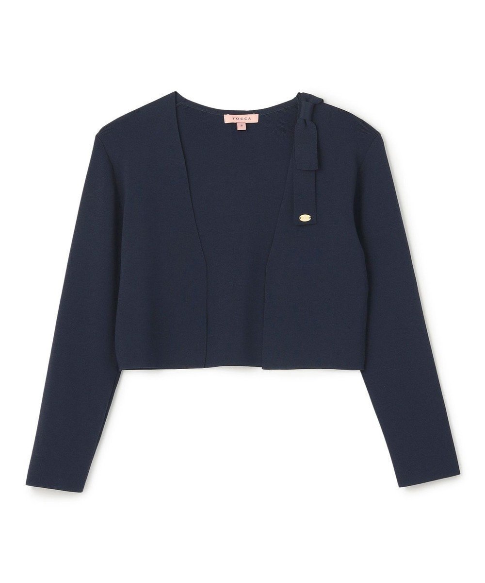 【トッカ/TOCCA】の【洗える・接触冷感】BOW KNOT KNIT ボレロ インテリア・キッズ・メンズ・レディースファッション・服の通販 founy(ファニー) 　ファッション　Fashion　レディースファッション　Ladies' Fashion Online　アウター　Coat Outerwear　ボレロ　Bolero jackets　トップス・カットソー　Tops/Tshirt　ニット　Knit Tops　2025年　2025　2025春夏・S/S　Ss,Spring/Summer,2025　ボレロ　Bolero　再入荷　Restock/Back In Stock/Re Arrival　夏　Summer　春　Spring　S/S・春夏　Ss・Spring/Summer　洗える　Washable　ネイビー系|ID: prp329100004455422 ipo3291000000032685847