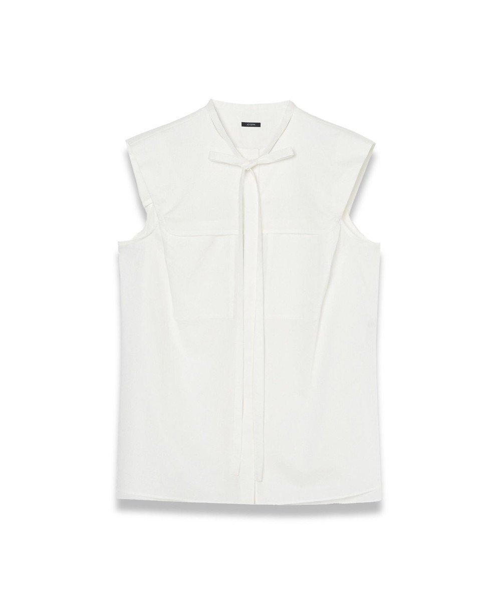 【ジョゼフ/JOSEPH】の【WEB OUTLET限定】ライトポプリン ブラウス インテリア・キッズ・メンズ・レディースファッション・服の通販 founy(ファニー) 　ファッション　Fashion　レディースファッション　WOMEN　トップス・カットソー　Tops/Tshirt　シャツ/ブラウス　Shirts/Blouses　アウトレット　Outlet　パイピング　Piping　フェミニン　Feminine　ヨーク　Yoke　リボン　Ribbon　夏　Summer　春　Spring　S/S・春夏　Ss・Spring/Summer　White|ID: prp329100004455446 ipo3291000000031835488