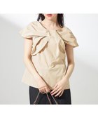 【エニィ スィス/any SiS】の【洗える】ツイストフロント ブラウス ベージュ|ID: prp329100004455454 ipo3291000000034295672