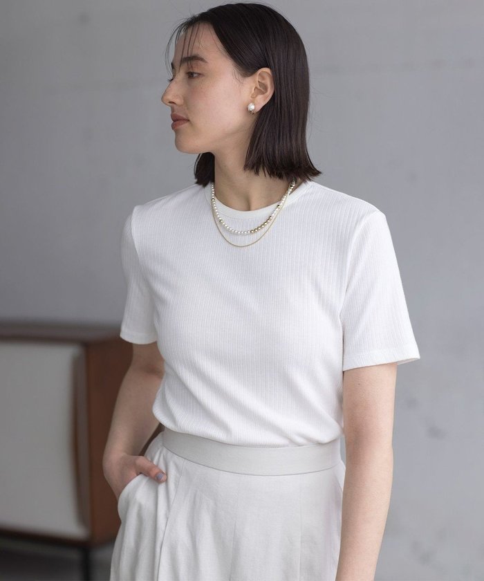 【組曲/KUMIKYOKU】のベーシックリブ Tシャツ インテリア・キッズ・メンズ・レディースファッション・服の通販 founy(ファニー) https://founy.com/ ファッション Fashion レディースファッション WOMEN トップス・カットソー Tops/Tshirt シャツ/ブラウス Shirts/Blouses ロング / Tシャツ T-Shirts カットソー Cut and Sewn 春 Spring カットソー Cut And Sew コンパクト Compact ストレッチ Stretch ストーン Stone テレコ Tereko ベーシック Basic S/S・春夏 Ss・Spring/Summer 夏 Summer |ID: prp329100004455468 ipo3291000000031770906