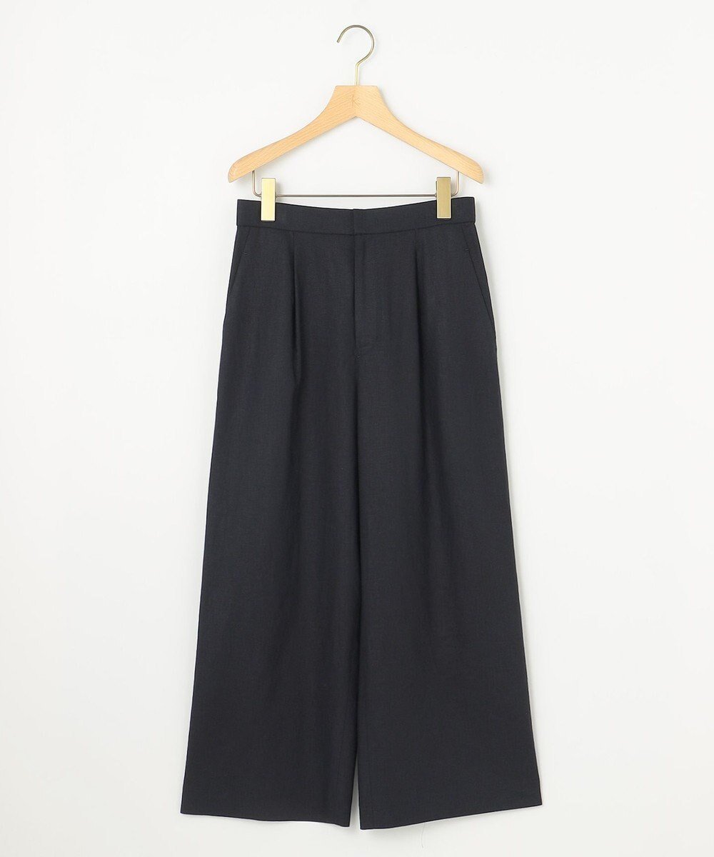 【組曲/KUMIKYOKU】のリネンレーヨンワイド パンツ インテリア・キッズ・メンズ・レディースファッション・服の通販 founy(ファニー) 　ファッション　Fashion　レディースファッション　WOMEN　パンツ　Pants　春　Spring　サマー　Summer　ジャケット　Jacket　ストレート　Straight　セットアップ　Set Up　ドレープ　Drape　フィット　Fit　リネン　Linen　ワイド　Wide　S/S・春夏　Ss・Spring/Summer　おすすめ　Recommend　夏　Summer　ネイビー系|ID: prp329100004455474 ipo3291000000031805000