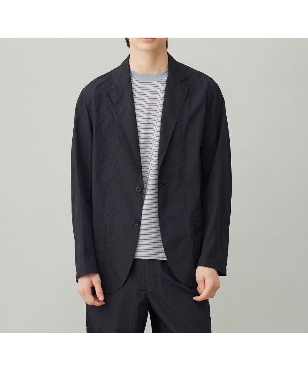 【アンフィーロ/UNFILO / MEN】の耐久撥水 ライトジャケット インテリア・キッズ・メンズ・レディースファッション・服の通販 founy(ファニー) 　ファッション　Fashion　メンズファッション　Fashion for Men　アウター　Men's Coats Outerwear　テーラードジャケット　Tailored Jackets & Blazers　ヴィンテージ　Vintage Style　春　Spring　シャンブレー　Chambray, Denim-Like Fabric　ジャケット　Jacket, Outerwear　パッチ　Patch, Appliqué　ポケット　Pocket, Pocket Detail　羽織　Haori, Light Jacket　S/S・春夏　SS, Spring/Summer, Warm Season　夏　Summer　エレガント 上品　Elegant　ネイビー|ID: prp329100004456497 ipo3291000000032849851