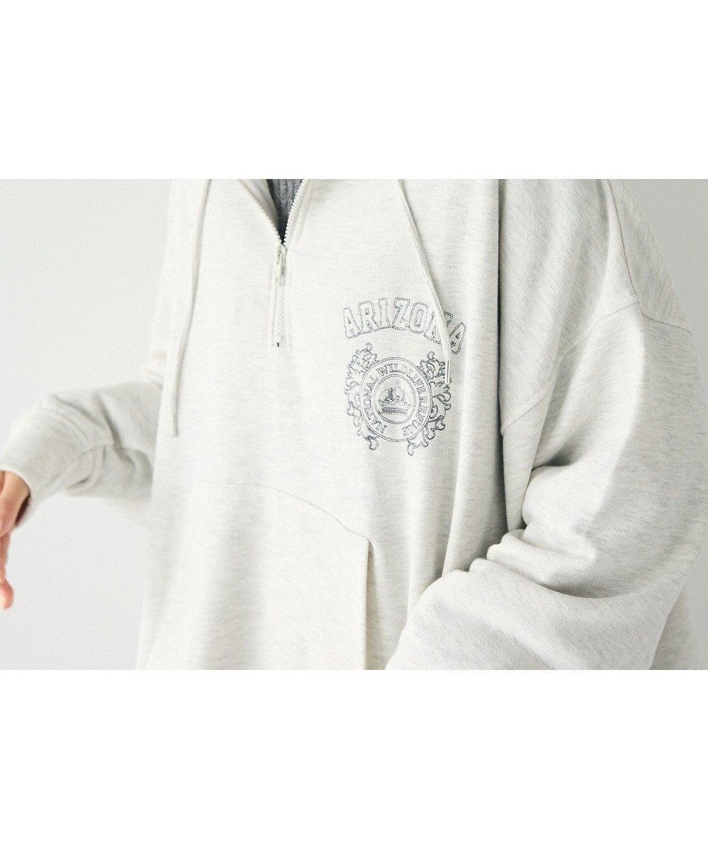 【クラフトスタンダードブティック/CRAFT STANDARD BOUTIQUE】のBIGハーフジップワンポイント刺繍ロゴパーカー 人気、トレンドファッション・服の通販 founy(ファニー) 　ファッション　Fashion　レディースファッション　WOMEN　トップス・カットソー　Tops/Tshirt　パーカ　Sweats　スウェット　Sweat　スウェット　Sweat　スリット　Slit　パーカー　Hoodie　ビッグ　Big　ファブリック　Fabric　ポケット　Pocket　A/W・秋冬　Aw・Autumn/Winter・Fw・Fall-Winter　おすすめ　Recommend　2024年　2024　2024-2025秋冬・A/W　Aw/Autumn/Winter/Fw/Fall/2024-2025　 other-1|ID: prp329100004456544 ipo3291000000031185712