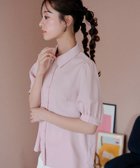 【ティアクラッセ/Tiaclasse】の【洗える】パフスリーブシャツブラウス ラベンダー|ID: prp329100004456572 ipo3291000000031186113