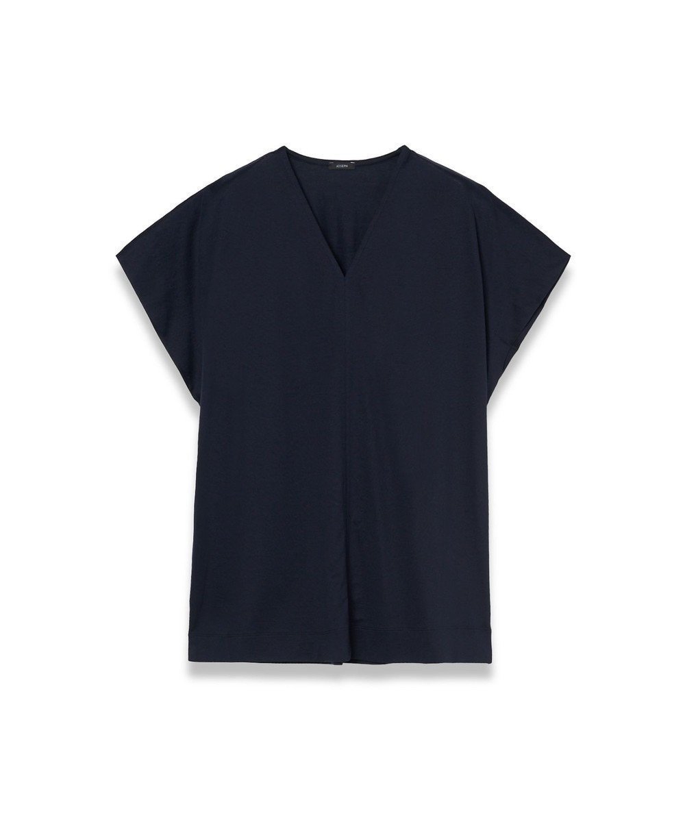 【ジョゼフ/JOSEPH】の【WEB OUTLET限定】シアーコットンジャージー ブラウス インテリア・キッズ・メンズ・レディースファッション・服の通販 founy(ファニー) 　ファッション　Fashion　レディースファッション　WOMEN　トップス・カットソー　Tops/Tshirt　シャツ/ブラウス　Shirts/Blouses　アウトレット　Outlet　ジャージ　Jersey　フロント　Front　夏　Summer　春　Spring　S/S・春夏　Ss・Spring/Summer　Navy|ID: prp329100004456616 ipo3291000000031835495