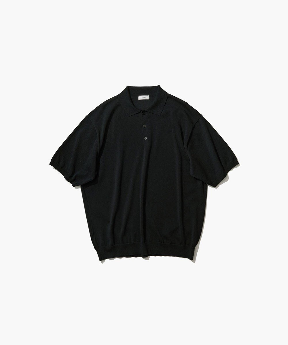 【エイトン/ATON】のCOTTON WASHI KNIT ハーフスリーブポロセーター - UNISEX インテリア・キッズ・メンズ・レディースファッション・服の通販 founy(ファニー) 　ファッション　Fashion　レディースファッション　WOMEN　トップス・カットソー　Tops/Tshirt　ニット　Knit Tops　ユニセックス　Unisex　セーター　Sweater　リネン　Linen　リラックス　Relax　夏　Summer　春　Spring　S/S・春夏　Ss・Spring/Summer　BLACK|ID: prp329100004456643 ipo3291000000031835537