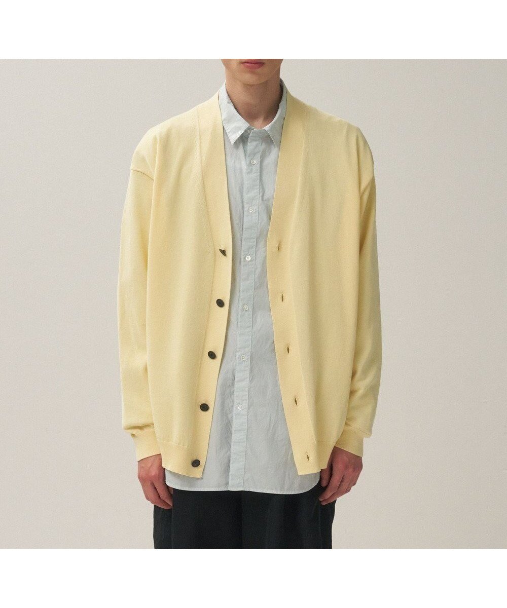 【エイトン/ATON】のCOTTON WASHI KNIT オーバーサイズニットカーディガン - UNISEX インテリア・キッズ・メンズ・レディースファッション・服の通販 founy(ファニー) 　ファッション　Fashion　レディースファッション　WOMEN　トップス・カットソー　Tops/Tshirt　ニット　Knit Tops　カーディガン　Cardigans　ユニセックス　Unisex　カーディガン　Cardigan　リネン　Linen　夏　Summer　春　Spring　S/S・春夏　Ss・Spring/Summer　YELLOW|ID: prp329100004456646 ipo3291000000031186572