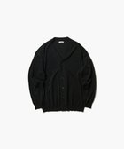 【エイトン/ATON】のCOTTON WASHI KNIT オーバーサイズニットカーディガン - UNISEX BLACK|ID: prp329100004456646 ipo3291000000031186576
