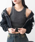 【ウィゴー/WEGO】の【カップ付きインナー】ヴィンテージウォッシュカップインアメスリタンク スミクロ|ID: prp329100004456667 ipo3291000000031835074