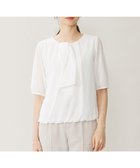 【自由区/JIYU-KU】の【洗える】ロイヤルシフォンドレープタイ半袖 ブラウス オフホワイト|ID: prp329100004457708 ipo3291000000031756381