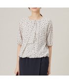 【自由区/JIYU-KU】の【洗える】ロイヤルシフォンドレープタイ半袖 ブラウス ベージュプリント|ID: prp329100004457708 ipo3291000000031756383