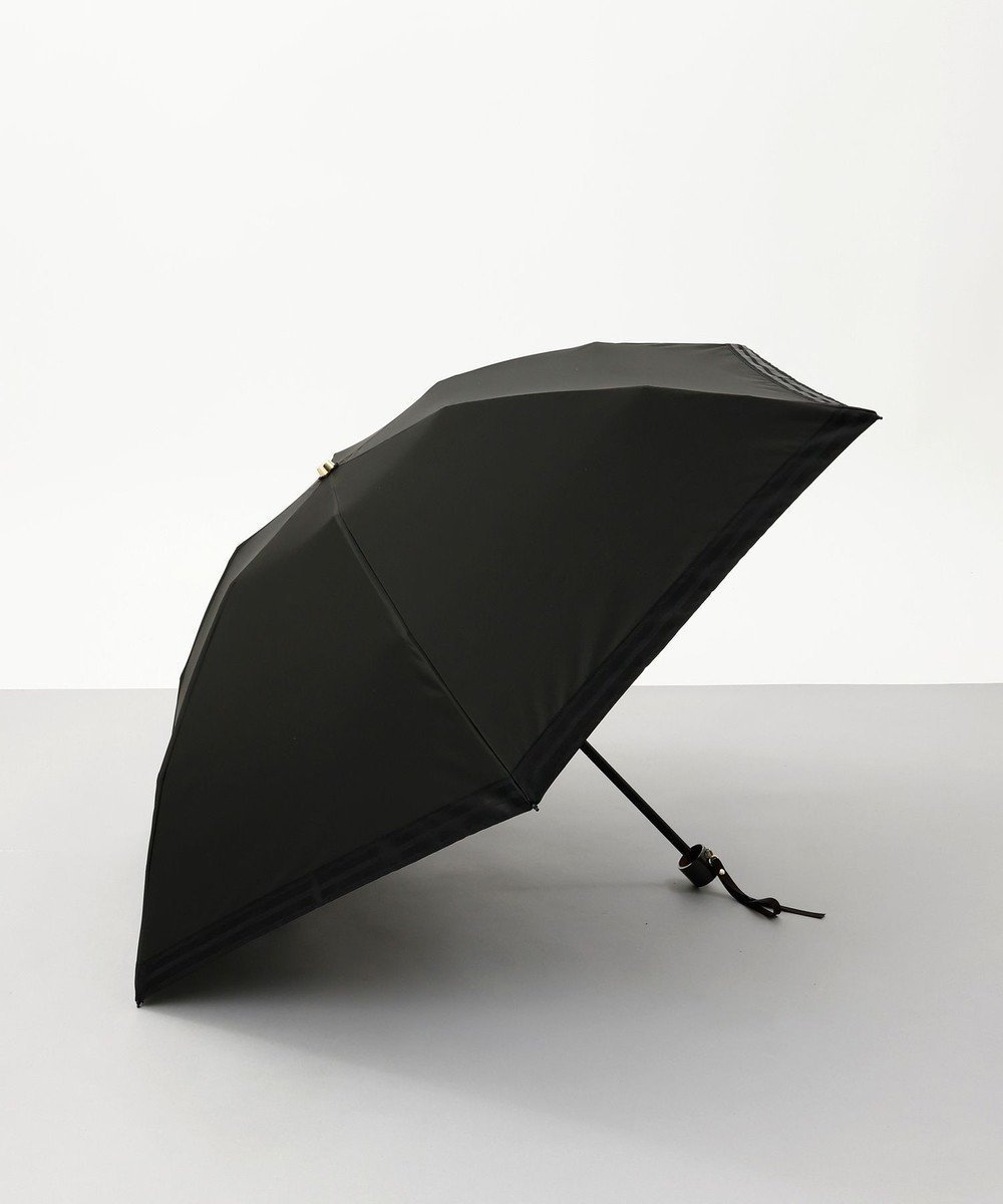 【アウロラ/AURORA】のBeaurance (ビューランス) サテンジャガードテープ晴雨兼用傘(折り畳み・ミニ傘) インテリア・キッズ・メンズ・レディースファッション・服の通販 founy(ファニー) ファッション Fashion レディースファッション Fashion for Women レイングッズ・傘・晴雨兼用傘 Umbrellas & Rain Gear サマー Summer, Summer Style ストライプ Stripe, Striped Pattern エレガント 上品 Elegant 傘 Umbrella, Parasol 日傘 Parasol, UV Umbrella 無地 Plain, Solid Color 軽量 Lightweight, Ultra Light ブラック|ID: prp329100004457725 ipo3291000000034253152