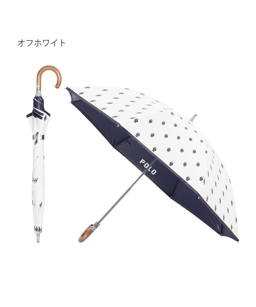 【ムーンバット/MOONBAT】のPOLO RALPH LAUREN 晴雨兼用 長傘 ポロベアプリント 裏カラー 日傘 一級遮光 遮熱 UV インテリア・キッズ・メンズ・レディースファッション・服の通販 founy(ファニー) 　ファッション　Fashion　レディースファッション　WOMEN　傘 / レイングッズ　Umbrellas/Rainwear　アイビー　Ivy　コンパクト　Compact　傘　Umbrella　ニューヨーク　New York　日傘　Parasol　おすすめ　Recommend　オフホワイト|ID: prp329100004457743 ipo3291000000031970890