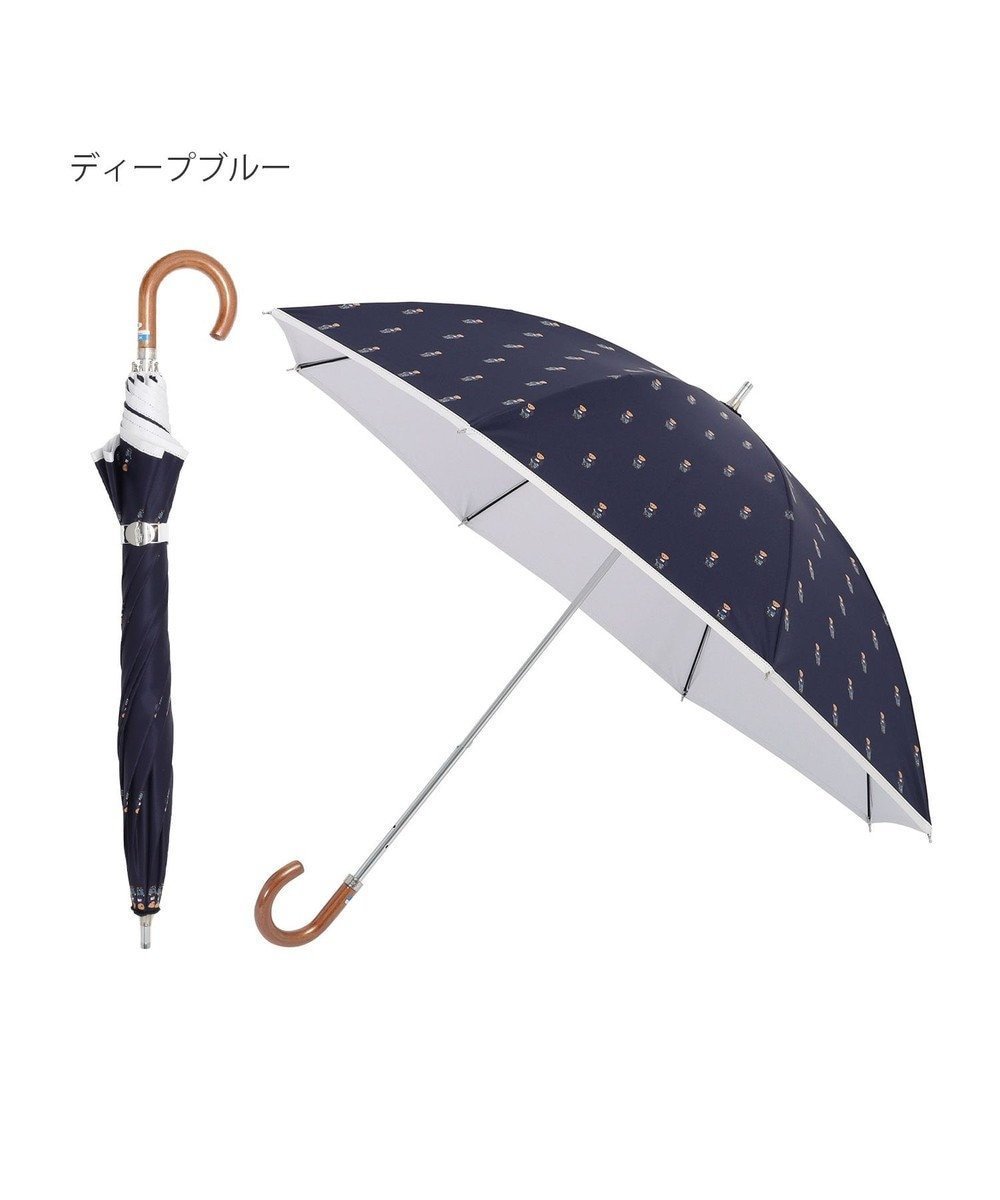 【ムーンバット/MOONBAT】のPOLO RALPH LAUREN 晴雨兼用 長傘 ポロベアプリント 裏カラー 日傘 一級遮光 遮熱 UV インテリア・キッズ・メンズ・レディースファッション・服の通販 founy(ファニー) 　ファッション　Fashion　レディースファッション　WOMEN　傘 / レイングッズ　Umbrellas/Rainwear　アイビー　Ivy　コンパクト　Compact　傘　Umbrella　ニューヨーク　New York　日傘　Parasol　おすすめ　Recommend　ネイビー|ID: prp329100004457743 ipo3291000000031970894