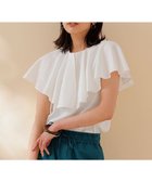 【アンフィーロ 自由区/UNFILO】の【洗える】リネンレーヨン ラッフルカラーブラウス オフ|ID: prp329100004457770 ipo3291000000032075899