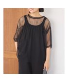 【アメリカンホリック/AMERICAN HOLIC】のチュールオーバーサイズTシャツ 人気、トレンドファッション・服の通販 founy(ファニー) ファッション Fashion レディースファッション WOMEN トップス・カットソー Tops/Tshirt シャツ/ブラウス Shirts/Blouses ロング / Tシャツ T-Shirts カットソー Cut and Sewn カットソー Cut And Sew キャミソール Camisole ギャザー Gather シンプル Simple チュール Tulle トレンド Trend ポケット Pocket ワイド Wide エレガント 上品 Elegant A/W・秋冬 Aw・Autumn/Winter・Fw・Fall-Winter thumbnail Black|ID: prp329100004457795 ipo3291000000031905676