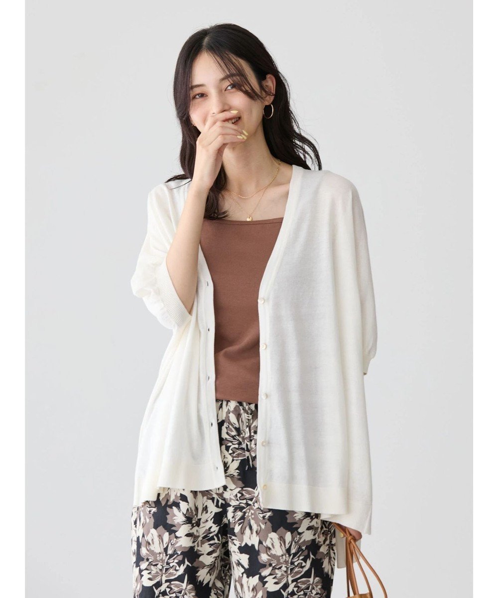 【アメリカンホリック/AMERICAN HOLIC】のUVカットポンチョニットカーディガン インテリア・キッズ・メンズ・レディースファッション・服の通販 founy(ファニー) 　ファッション　Fashion　レディースファッション　WOMEN　トップス・カットソー　Tops/Tshirt　ニット　Knit Tops　カーディガン　Cardigans　カーディガン　Cardigan　ポケット　Pocket　リラックス　Relax　夏　Summer　春　Spring　S/S・春夏　Ss・Spring/Summer　Ivory|ID: prp329100004457802 ipo3291000000031951189