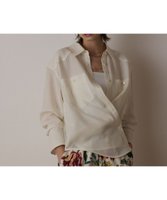 【グレース コンチネンタル/GRACE CONTINENTAL】のシアー2wayウエスタンシャツ 人気、トレンドファッション・服の通販 founy(ファニー) ファッション Fashion レディースファッション Fashion for Women トップス・カットソー Cut & Sew Tops シャツ・ブラウス・オフィスカジュアル Elegant Blouses & Button-Ups ウエスタン Western Style カシュクール Wrap Design シアー Sheer, See-Through リネン Linen, Linen Fabric ロング Long, Long-Length 再入荷 Restock / Back in Stock 夏 Summer 春 Spring S/S・春夏 SS, Spring/Summer, Warm Season |ID:prp329100004457804