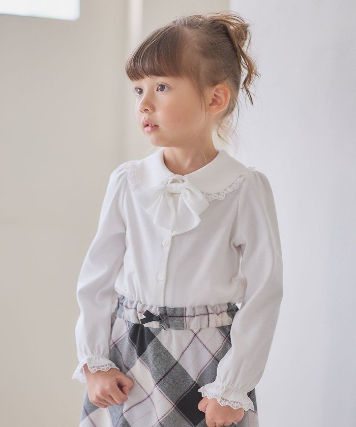 【エニファム/any FAM / KIDS】のリボン付き インナー ブラウス インテリア・キッズ・メンズ・レディースファッション・服の通販 founy(ファニー) https://founy.com/ ファッション Fashion キッズファッション KIDS トップス・カットソー Tops/Tees/Kids インナー Inner カットソー Cut And Sew シンプル Simple ジャケット Jacket セレモニー Ceremony ドレス Dress リボン Ribbon エレガント 上品 Elegant 夏 Summer 春 Spring S/S・春夏 Ss・Spring/Summer 洗える Washable |ID: prp329100004464826 ipo3291000000031961640