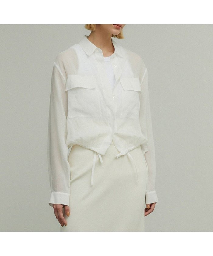 【ベイジ,/BEIGE,】のPAULINE / ドローストリングシアーブラウス インテリア・キッズ・メンズ・レディースファッション・服の通販 founy(ファニー) https://founy.com/ ファッション Fashion レディースファッション WOMEN トップス・カットソー Tops/Tshirt シャツ/ブラウス Shirts/Blouses ショート Short ドローストリング Drawstring バランス Balance フラップ Flap ブルゾン Blouson ポケット Pocket ロング Long エレガント 上品 Elegant 夏 Summer 春 Spring S/S・春夏 Ss・Spring/Summer 羽織 Haori |ID: prp329100004464871 ipo3291000000031941677