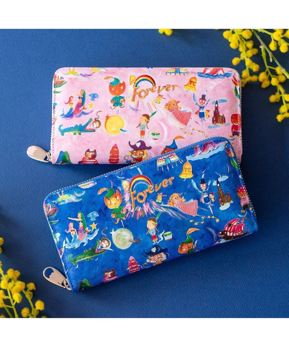 【ツモリチサト キャリー/tsumori chisato CARRY】のピーターパン ラウンドファスナー長財布 インテリア・キッズ・メンズ・レディースファッション・服の通販 founy(ファニー) 　ファッション　Fashion　レディースファッション　WOMEN　財布　Wallets　キャラクター　Character　ラウンド　Round　財布　Wallet　ブルー|ID: prp329100004465143 ipo3291000000031835217