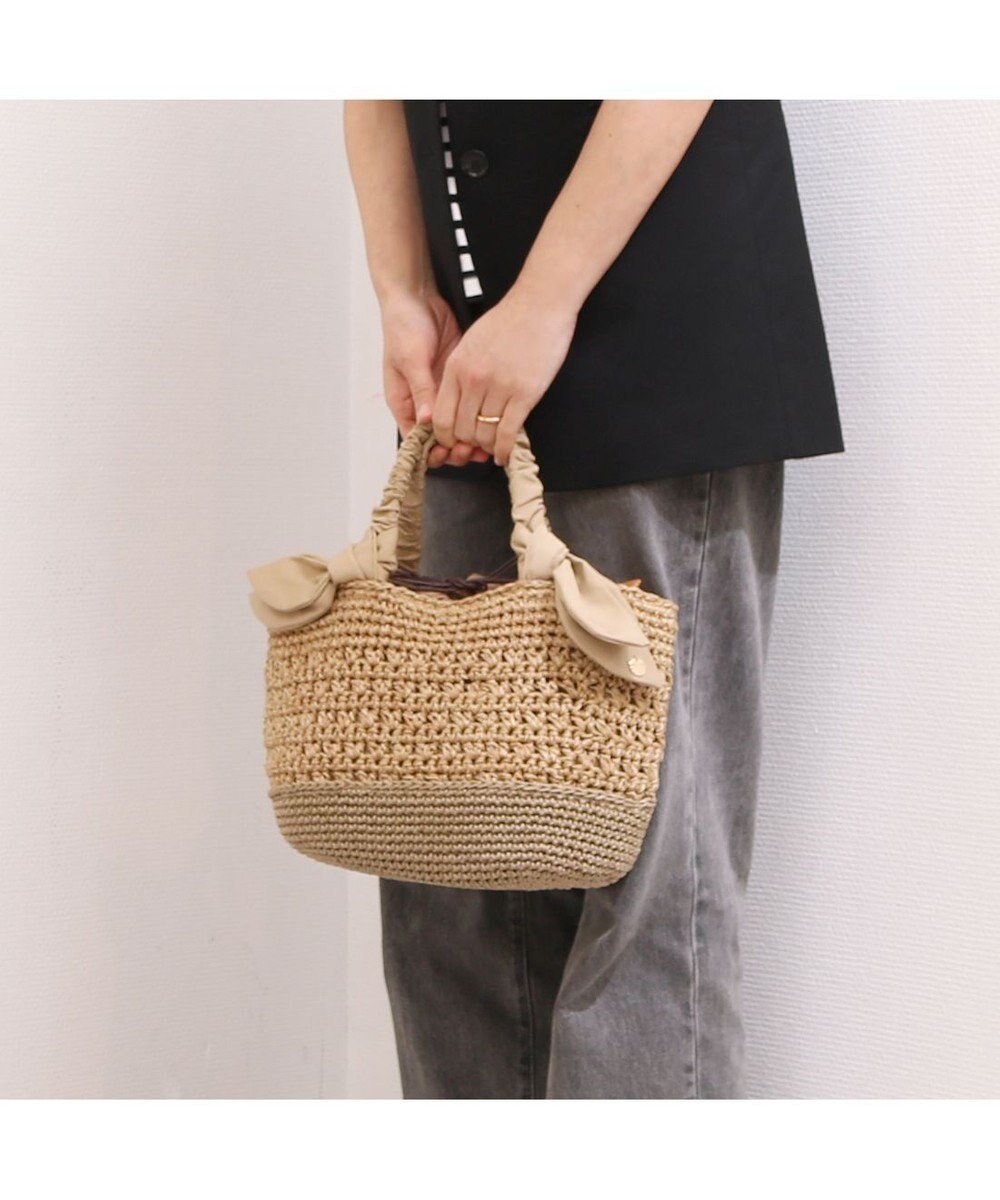 【アンビリオン/UNBILLION】のカシュカシュ cachecache / 下がりリボン切替編みトート 人気、トレンドファッション・服の通販 founy(ファニー) 　ファッション　Fashion　レディースファッション　WOMEN　バッグ　Bag　カラフル　Colorful　切替　Switching　巾着　Purse　財布　Wallet　ハンド　Hand　ペーパー　Paper　ポケット　Pocket　ポーチ　Pouch　ミックス　Mix　モチーフ　Motif　リボン　Ribbon　再入荷　Restock/Back In Stock/Re Arrival　 other-1|ID: prp329100004465147 ipo3291000000031898584