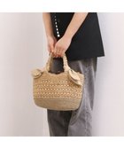 【アンビリオン/UNBILLION】のカシュカシュ cachecache / 下がりリボン切替編みトート ベージュ|ID: prp329100004465147 ipo3291000000031898587