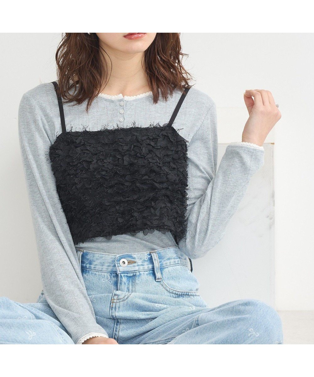 【アースミュージックアンドエコロジー/earth music&ecology】のフリンジミックスチュールビスチェ 人気、トレンドファッション・服の通販 founy(ファニー) 　ファッション　Fashion　レディースファッション　Ladies' Fashion Online　アウター　Coat Outerwear　トップス・カットソー　Tops/Tshirt　ベスト/ジレ　Gilets/Vests　ビスチェ　Bustier　おすすめ　Recommend　チュール　Tulle　ビスチェ　Bustier　フェミニン　Feminine　フリンジ　Fringe　ベスト　Vest　ポケット　Pocket　ミックス　Mix　リボン　Ribbon　夏　Summer　春　Spring　S/S・春夏　Ss・Spring/Summer　 other-1|ID: prp329100004465202 ipo3291000000032507108