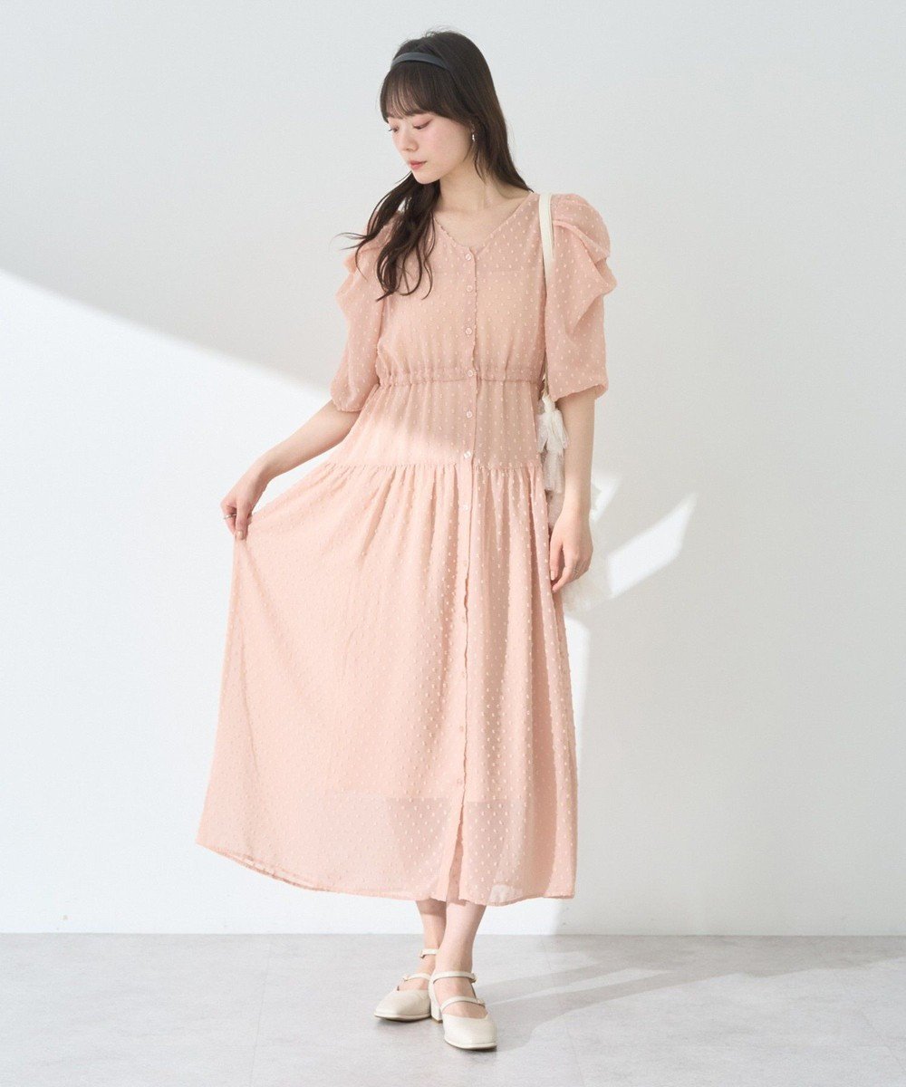 【アースミュージックアンドエコロジー/earth music&ecology】のドットドビーシアー羽織ワンピース 人気、トレンドファッション・服の通販 founy(ファニー) 　ファッション　Fashion　レディースファッション　Ladies' Fashion Online　ワンピース　Dress　ギャザー　Gather　シアー　Sheer　スリーブ　Sleeve　ドット　Dot　フェミニン　Feminine　ポケット　Pocket　リボン　Ribbon　夏　Summer　春　Spring　S/S・春夏　Ss・Spring/Summer　羽織　Haori　 other-1|ID: prp329100004465203 ipo3291000000032679060