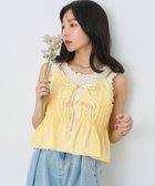 【アースミュージックアンドエコロジー/earth music&ecology】のジャガードフレアキャミブラウス Yellow|ID: prp329100004465205 ipo3291000000031834847
