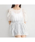 【アースミュージックアンドエコロジー/earth music&ecology】のシアージャガードペプラムチュニック White|ID: prp329100004465207 ipo3291000000033410167