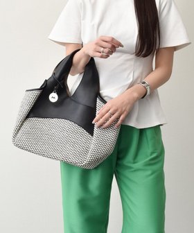 【インター ショシュール/INTER-CHAUSSURES】の【MARCO MASI】レザーハンドル雑材バッグ 人気、トレンドファッション・服の通販 founy(ファニー) ファッション Fashion レディースファッション WOMEN バッグ Bag イタリア Italy ミラノ Milan |ID:prp329100004465221