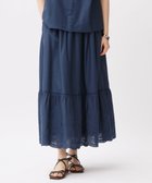 【自由区/JIYU-KU】の【接触冷感・洗える】エンブロイダリーローンティアード スカート コバルトブルー|ID: prp329100004465231 ipo3291000000031834894