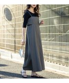 【エニィ スィス/any SiS】の【洗える・2SET】カットデザインスタイルアップ ワンピース×ニット グレー×ブラック|ID: prp329100004465267 ipo3291000000032559135