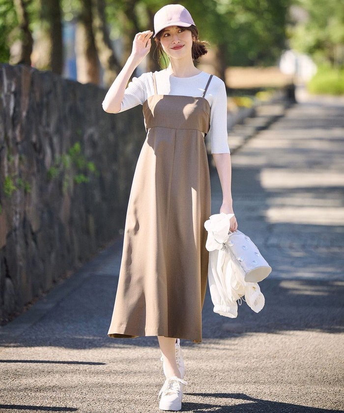 【エニィ スィス/any SiS】の【洗える・2SET】カットデザインスタイルアップ ワンピース×ニット インテリア・キッズ・メンズ・レディースファッション・服の通販 founy(ファニー) https://founy.com/ ファッション Fashion レディースファッション Fashion for Women ワンピース Dresses インナー Innerwear ウォッシャブル Machine Washable 春 Spring 洗える Machine Washable セットアップ Set-Up, Coordinated Outfit ツイル Twist, Twisted Detail S/S・春夏 SS, Spring/Summer, Warm Season おすすめ Recommended / Our Picks 夏 Summer 新作・新入荷 New Arrivals / New In |ID: prp329100004465267 ipo3291000000033287633