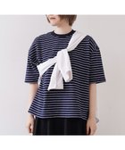 【シトム/SITOM】の梨地ボーダークロップドTシャツ 人気、トレンドファッション・服の通販 founy(ファニー) ファッション Fashion レディースファッション WOMEN トップス・カットソー Tops/Tshirt シャツ/ブラウス Shirts/Blouses ロング / Tシャツ T-Shirts カットソー Cut and Sewn 春 Spring カットソー Cut And Sew ショート Short シンプル Simple トレンド Trend パターン Pattern リラックス Relax S/S・春夏 Ss・Spring/Summer 夏 Summer エレガント 上品 Elegant ビジネス 仕事 通勤 Business thumbnail ブルー|ID: prp329100004465294 ipo3291000000031836914