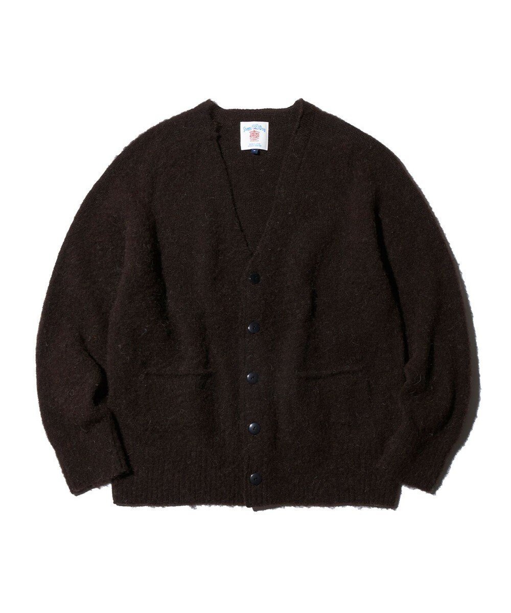 【ジェイ プレス/J.PRESS / MEN】の【J.PRESS ORIGINALS】BRITISH WOOL SHAGGYDOG CARDIGAN / JAPAN MADE インテリア・キッズ・メンズ・レディースファッション・服の通販 founy(ファニー) 　ファッション　Fashion　レディースファッション　WOMEN　トップス・カットソー　Tops/Tshirt　カーディガン　Cardigans　カーディガン　Cardigan　フィット　Fit　A/W・秋冬　Aw・Autumn/Winter・Fw・Fall-Winter　ダークブラウン系|ID: prp329100004465674 ipo3291000000031962173
