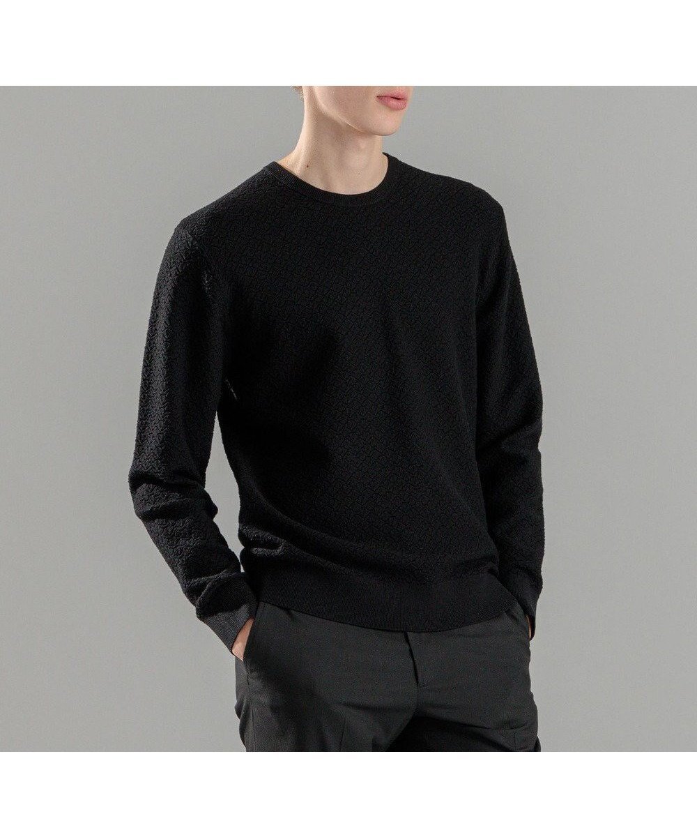 【ジョゼフ オム/JOSEPH HOMME / MEN】のヴィスコースリンクス クルーネックニット インテリア・キッズ・メンズ・レディースファッション・服の通販 founy(ファニー) 　ファッション　Fashion　メンズファッション　MEN　トップス・カットソー　Tops/Tshirt/Men　ニット　Knit Tops　春　Spring　シンプル　Simple　セーター　Sweater　長袖　Long Sleeve　フィット　Fit　メランジ　Melange　レギュラー　Regular　ロング　Long　S/S・春夏　Ss・Spring/Summer　夏　Summer　2025年　2025　2025春夏・S/S　Ss,Spring/Summer,2025　ブラック系|ID: prp329100004465679 ipo3291000000031337601