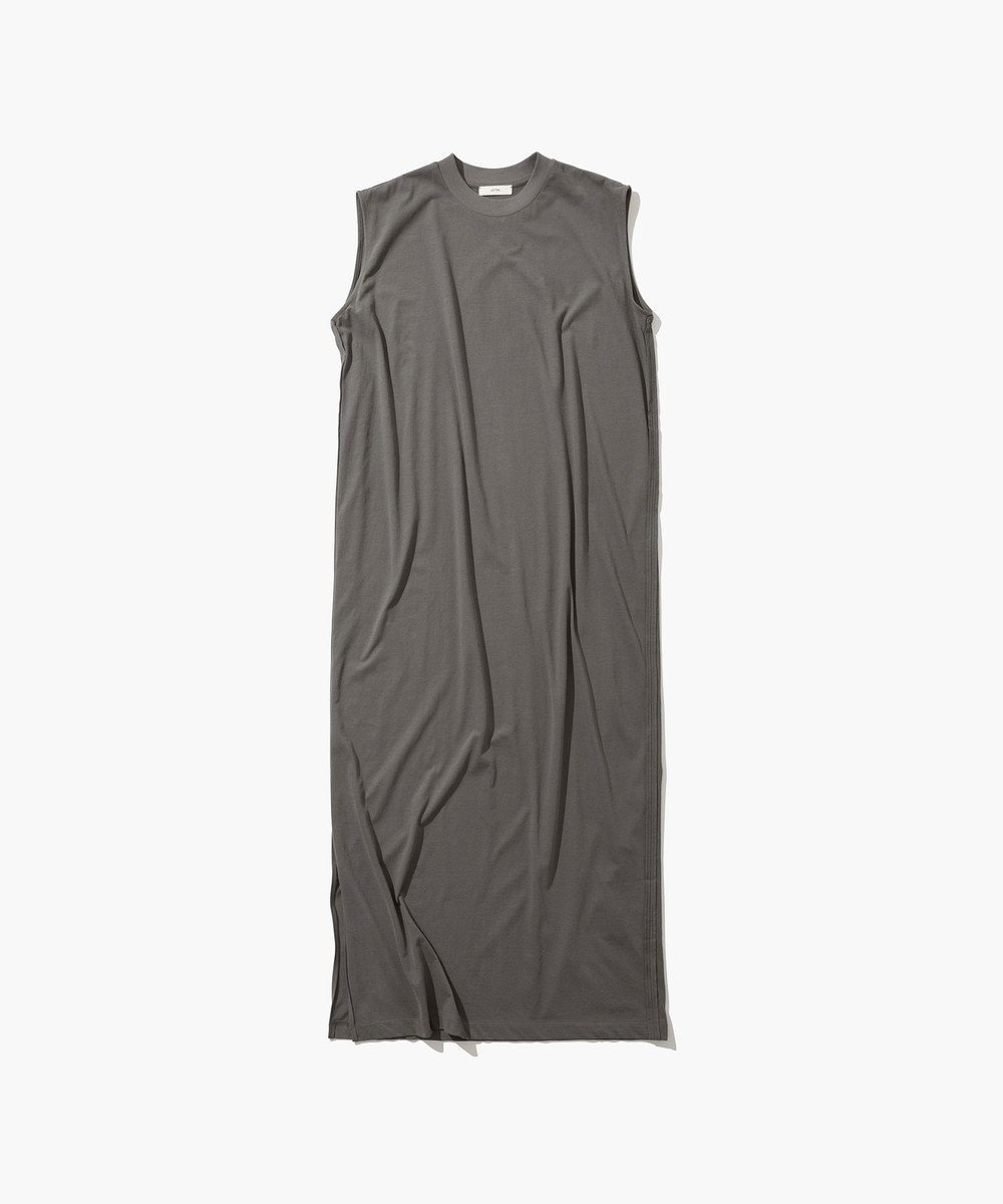 【エイトン/ATON】のFRESCA NUBUCK タンクトップドレス インテリア・キッズ・メンズ・レディースファッション・服の通販 founy(ファニー) 　ファッション　Fashion　レディースファッション　Fashion for Women　ワンピース　Dresses　フォーマル・パーティードレス・結婚式用ドレス　Elegant & Casual Dresses　インド　Indian Textile　春　Spring　ストレート　Straight, Straight Cut　スリット　Slit, Slit Detail　タンク　Tank Top, Sleeveless Top　ドレス　Dress, One-Piece　マキシ　Maxi, Full Length　モックネック　Mock Neck, Short Turtleneck　S/S・春夏　SS, Spring/Summer, Warm Season　夏　Summer　CHARCOAL GRAY|ID: prp329100004465721 ipo3291000000032101738