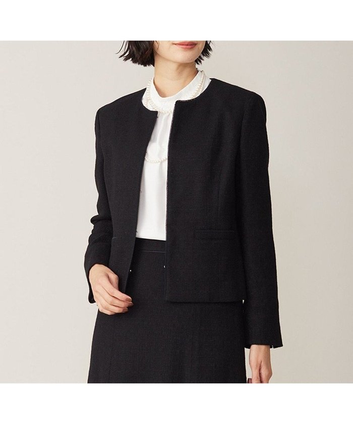 【ジェイ プレス/J.PRESS】の【セットアップ対応】Light Tweed ノーカラー ジャケット インテリア・キッズ・メンズ・レディースファッション・服の通販 founy(ファニー) https://founy.com/ ファッション Fashion レディースファッション Ladies' Fashion Online アウター Coat Outerwear ジャケット Jackets ノーカラージャケット No Collar Leather Jackets インナー Inner エレガント 上品 Elegant ジャケット Jacket セットアップ Set Up ツイード Tweed バランス Balance フリンジ Fringe A/W・秋冬 Aw・Autumn/Winter・Fw・Fall-Winter |ID: prp329100004465762 ipo3291000000032568819