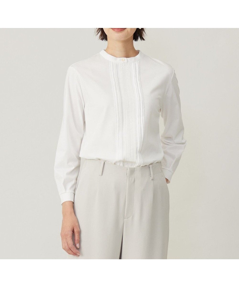 【ジェイ プレス/J.PRESS】のプレーティングジャージー ピンタック カットソー 人気、トレンドファッション・服の通販 founy(ファニー) 　ファッション　Fashion　レディースファッション　Fashion for Women　トップス・カットソー　Cut & Sew Tops　シャツ・ブラウス・オフィスカジュアル　Elegant Blouses & Button-Ups　ロングTシャツ・Tシャツ　Longline T-Shirts & Tees　カットソー・ベーシックTシャツ　Cut-and-Sewn Tops / Stretch Tees & Basics　カットソー　Cut and Sewn Top　コンパクト　Compact, Small Size　ジャケット　Jacket, Outerwear　フェミニン　Feminine, Girly　レース　Lace, Lace Fabric　エレガント 上品　Elegant　A/W・秋冬　Autumn/Winter　ビジネス 仕事 通勤　Business / Work / Commuting　 other-1|ID: prp329100004465784 ipo3291000000034282974