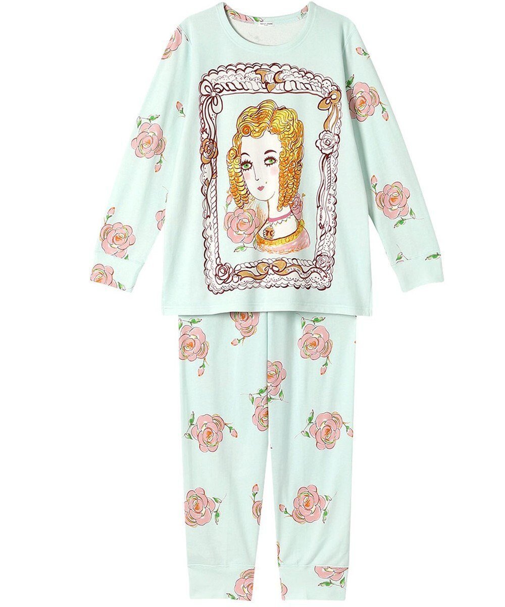 【ツモリチサト スリープ/tsumori chisato SLEEP】のツモリチサト パジャマ 長袖 長ズボン 綿100%(本体) レディース UDX583 /ワコール インテリア・キッズ・メンズ・レディースファッション・服の通販 founy(ファニー) 　ファッション　Fashion　レディースファッション　WOMEN　トップス・カットソー　Tops/Tshirt　スリット　Slit　パジャマ　Pajamas　ボトム　Bottom　リボン　Ribbon　長袖　Long Sleeve　サックス|ID: prp329100004465814 ipo3291000000031941958