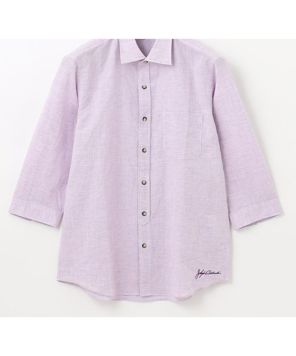 【ジョセフ アブード マウンテン/JOSEPH ABBOUD MOUNTAIN】の【SPACE/UNISEX】カラー豊富! リヨセルリネンサッカー七分袖 シャツ インテリア・キッズ・メンズ・レディースファッション・服の通販 founy(ファニー) 　ファッション　Fashion　レディースファッション　WOMEN　トップス・カットソー　Tops/Tshirt　シャツ/ブラウス　Shirts/Blouses　春　Spring　カットソー　Cut And Sew　サッカー　Soccer　羽織　Haori　ユニセックス　Unisex　ランダム　Random　リネン　Linen　レギュラー　Regular　ワイド　Wide　S/S・春夏　Ss・Spring/Summer　夏　Summer　エレガント 上品　Elegant　パープル系|ID: prp329100004465840 ipo3291000000031863885