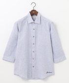 【ジョセフ アブード マウンテン/JOSEPH ABBOUD MOUNTAIN】の【SPACE/UNISEX】カラー豊富! リヨセルリネンサッカー七分袖 シャツ ブルー系|ID: prp329100004465840 ipo3291000000032647919
