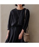 【23区/NIJYUSANKU】の【洗える】LIBECO ベルト付き ブラウス ブラック|ID: prp329100004465852 ipo3291000000031969927