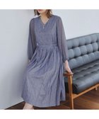 【ティアクラッセ/Tiaclasse】の【洗える】花柄シフォン袖ワンピース ブルー|ID: prp329100004465904 ipo3291000000031971731