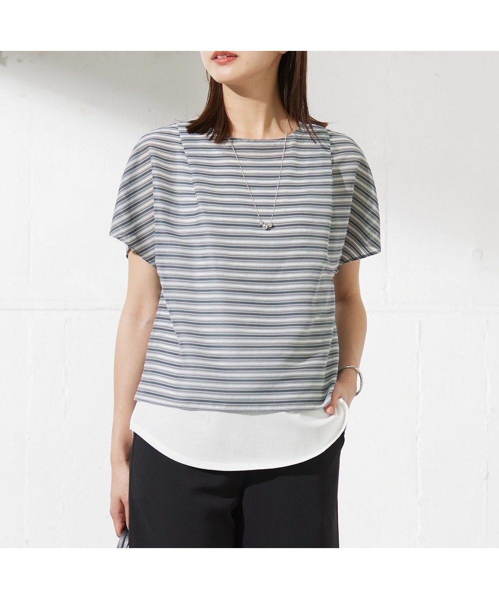 【ジェイ プレス/J.PRESS】のシアーボーダーツイン カットソー 人気、トレンドファッション・服の通販 founy(ファニー) 　ファッション　Fashion　レディースファッション　WOMEN　トップス・カットソー　Tops/Tshirt　シャツ/ブラウス　Shirts/Blouses　ロング / Tシャツ　T-Shirts　カットソー　Cut and Sewn　インナー　Inner　春　Spring　カットソー　Cut And Sew　シアー　Sheer　タンク　Tank　トレンド　Trend　ベーシック　Basic　ボーダー　Border　S/S・春夏　Ss・Spring/Summer　夏　Summer　 other-1|ID: prp329100004465935 ipo3291000000032287227
