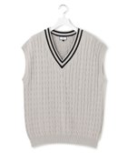 【ジェイプレスヨークストリート/J.PRESS YORK STREET】の【UNISEX】チルデンニット ベスト ライトグレー系|ID: prp329100004465963 ipo3291000000031976314